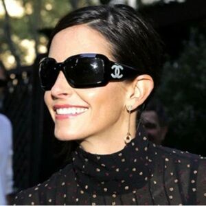 CHANEL Mother of Pearl 5076-H Authentic Black Square CC Sunglasses w/Case&Box